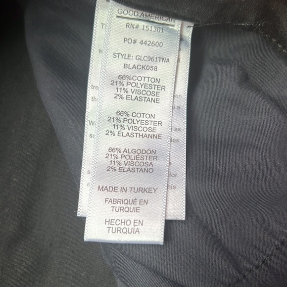 NWT Good American Good Legs Women’s High Waist Crop Black Skinny Jeans Size 18 - Picture 10 of 16